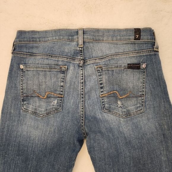 7 for all mankind josefina skinny boyfriend blue jeans size 27 - Picture 12 of 16